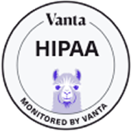 Vanta HIPAA certification badge